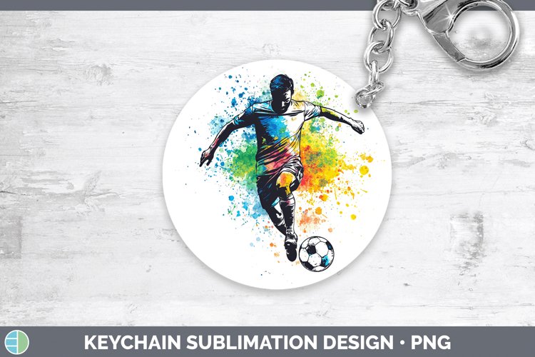 GorgeousWatercolor Splash Keychain design.