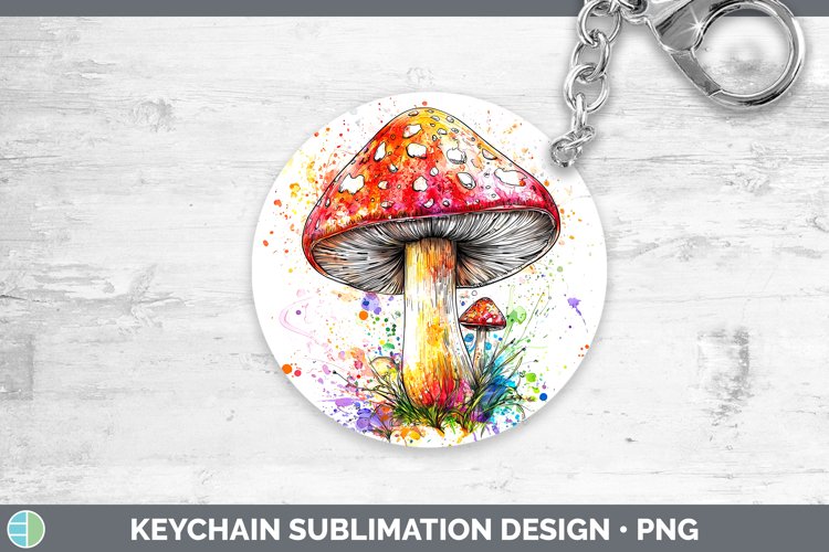 GorgeousWatercolor Splash Keychain design.