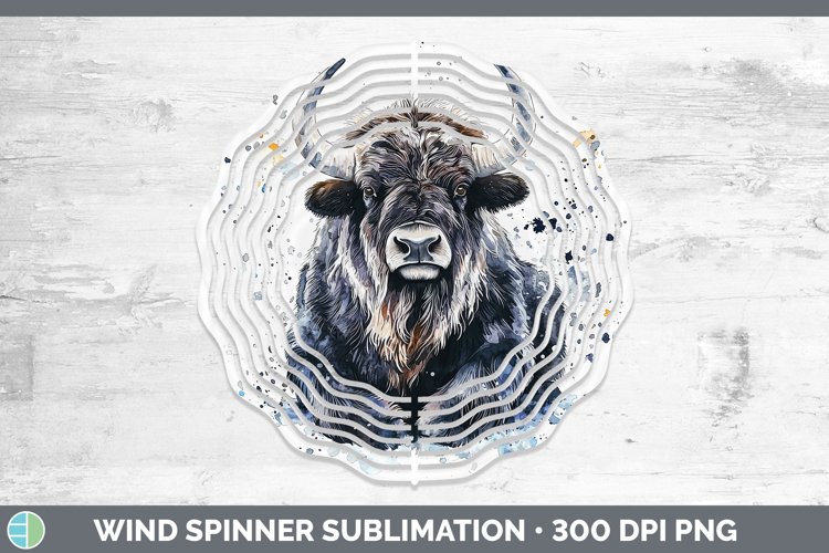 GorgeousWatercolor Splash Wind Spinner design.
