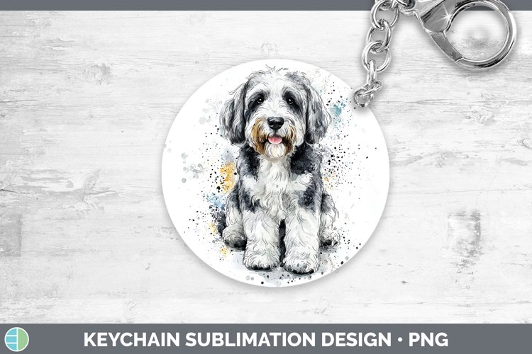 GorgeousWatercolor Splash Keychain design.