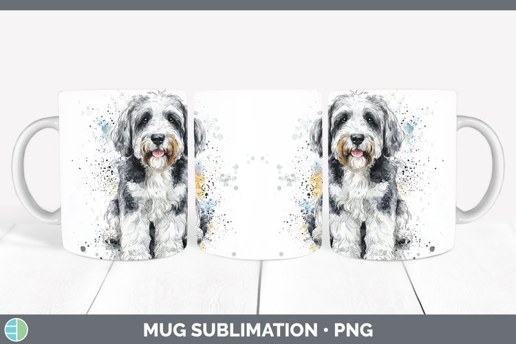 GorgeousWatercolor Splash Mug Wrap design.