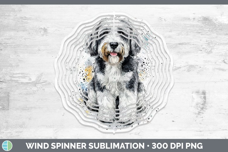 GorgeousWatercolor Splash Wind Spinner design.
