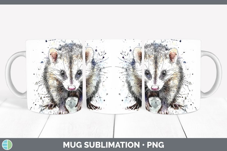 GorgeousWatercolor Splash Mug Wrap design.