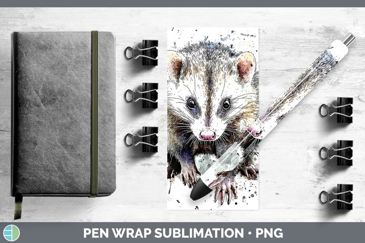 GorgeousWatercolor Splash Pen Wrap design.