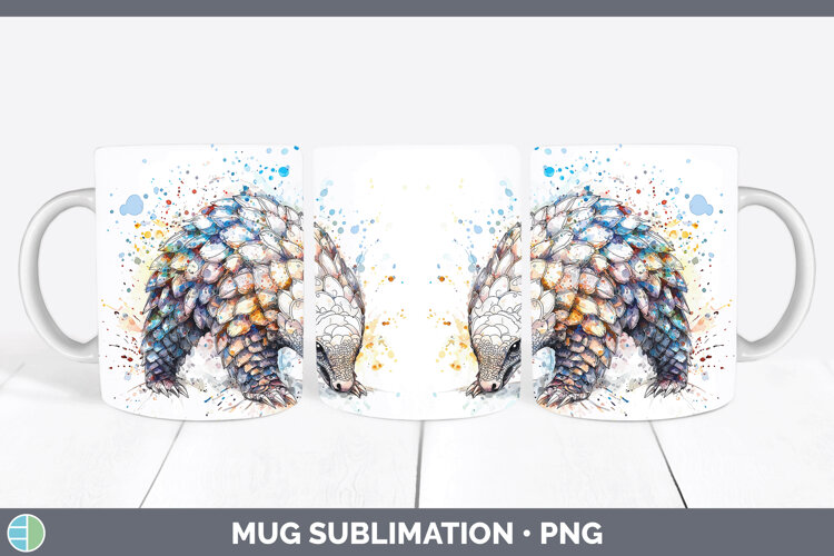 GorgeousWatercolor Splash Mug Wrap design.