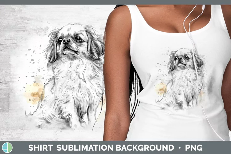 Watercolor Splash Pekingese Shirt Sublimation Sublimation Ba