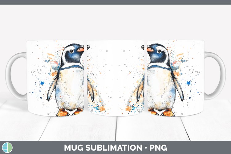 GorgeousWatercolor Splash Mug Wrap design.