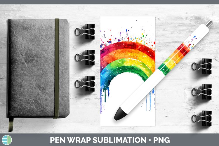 GorgeousWatercolor Splash Pen Wrap design.