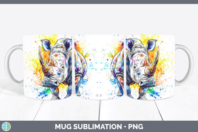 GorgeousWatercolor Splash Mug Wrap design.