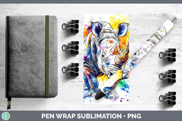 GorgeousWatercolor Splash Pen Wrap design.