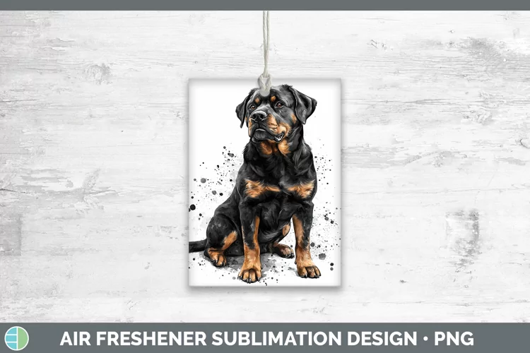 Watercolor Splash Rottweiler Air Freshener Sublimation Car F