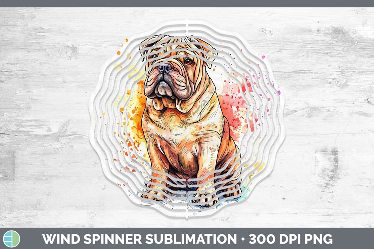 GorgeousWatercolor Splash Wind Spinner design.