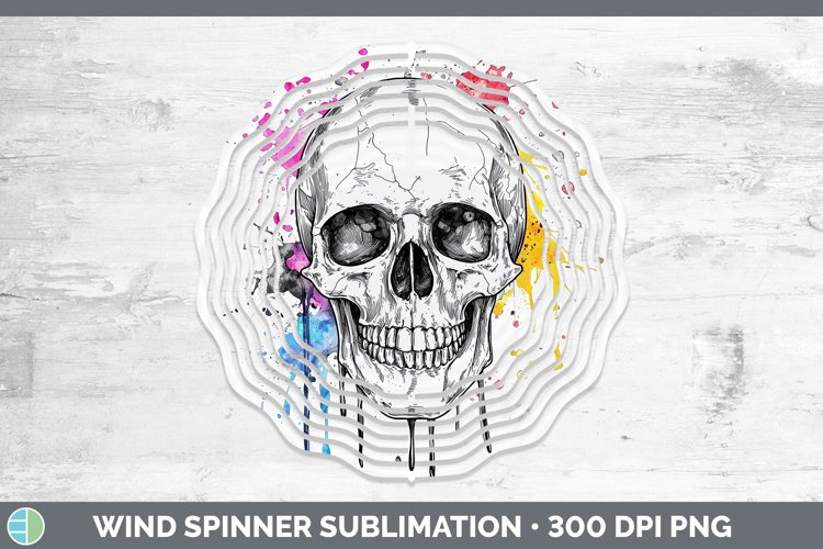 GorgeousWatercolor Splash Wind Spinner design.