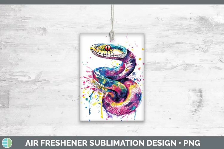 Watercolor Splash Snake Air Freshener Sublimation Car Freshe