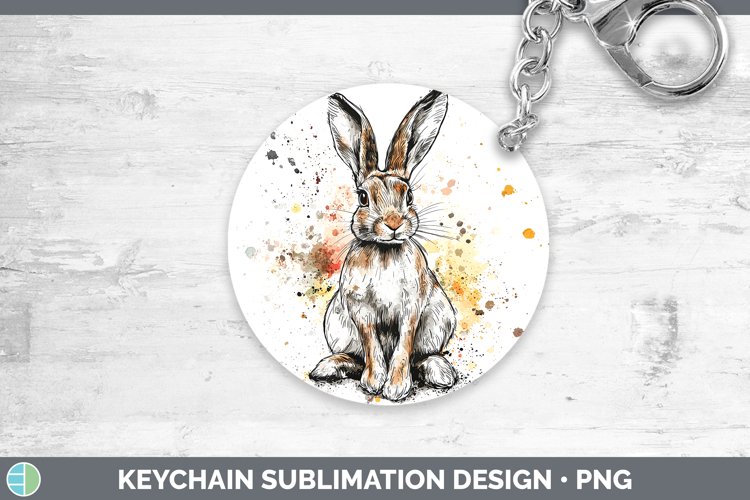 GorgeousWatercolor Splash Keychain design.