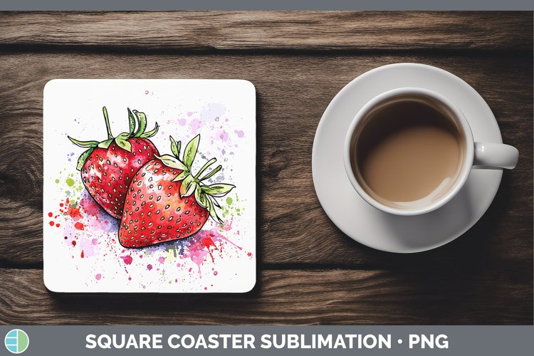 GorgeousWatercolor Splash Square Coaster design.