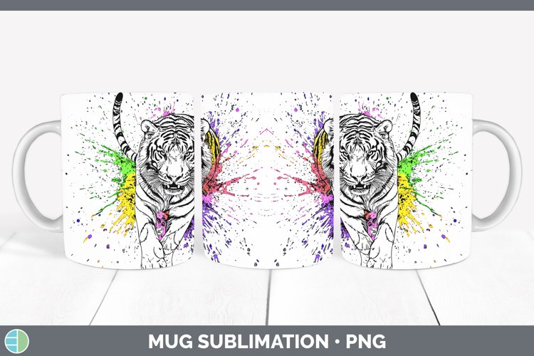 GorgeousWatercolor Splash Mug Wrap design.