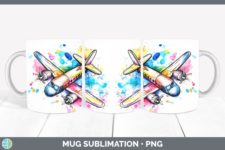 GorgeousWatercolor Splash Toy Mug Wrap design.