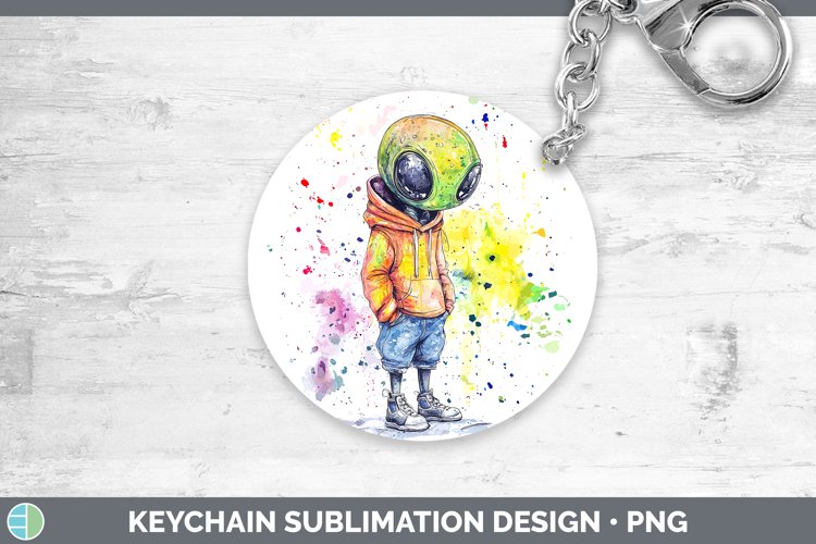GorgeousWatercolor Splash Toy Keychain design.