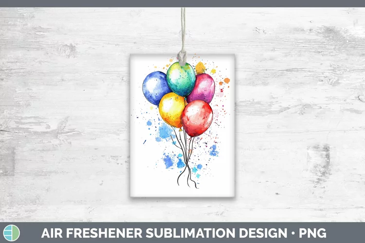 Watercolor Splash Toy Balloons Air Freshener Sublimation Car