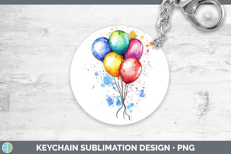 GorgeousWatercolor Splash Toy Keychain design.