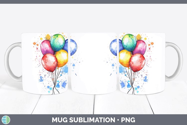 GorgeousWatercolor Splash Toy Mug Wrap design.