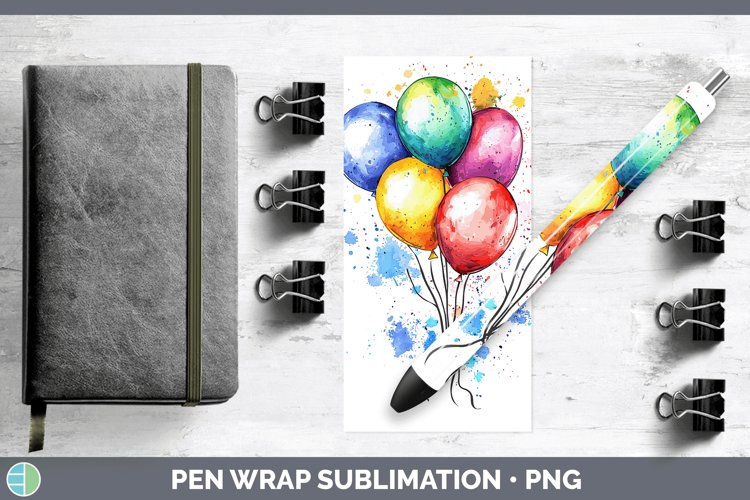 GorgeousWatercolor Splash Toy Pen Wrap design.