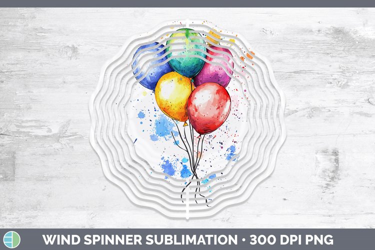 GorgeousWatercolor Splash Toy Wind Spinner design.