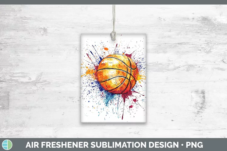 Watercolor Splash Toy Basketball Air Freshener Sublimation C