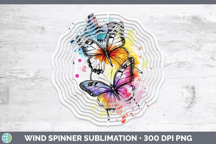 GorgeousWatercolor Splash Toy Wind Spinner design.