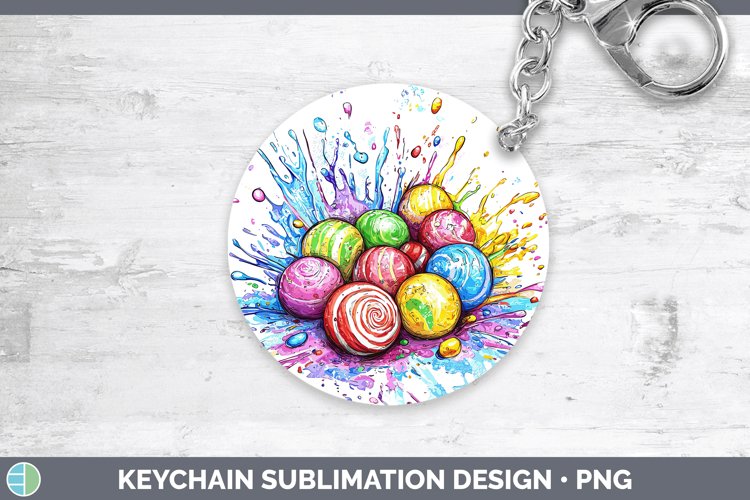 GorgeousWatercolor Splash Toy Keychain design.