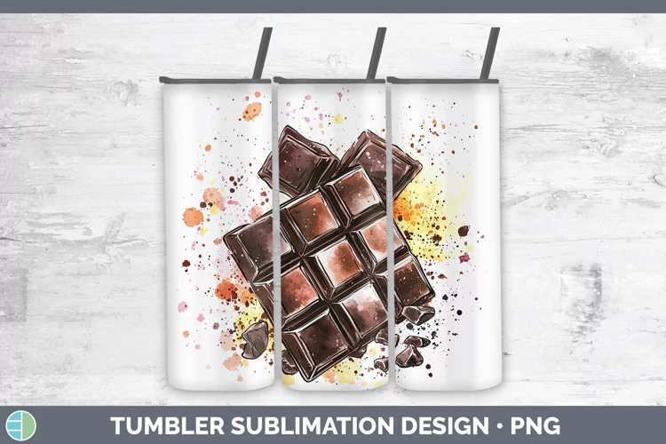Watercolor Splash Toy Chocolate Tumbler Sublimation 20 oz Sk