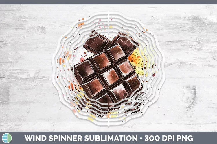 Watercolor Splash Toy Chocolate Wind Spinner Sublimation Spi