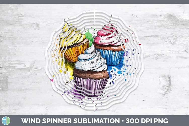 GorgeousWatercolor Splash Toy Wind Spinner design.
