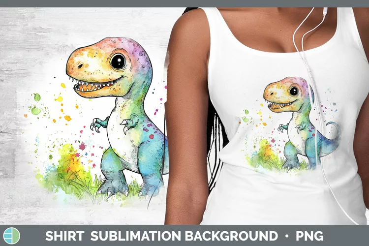 Watercolor Splash Toy Dinos Shirt Sublimation Sublimation Ba