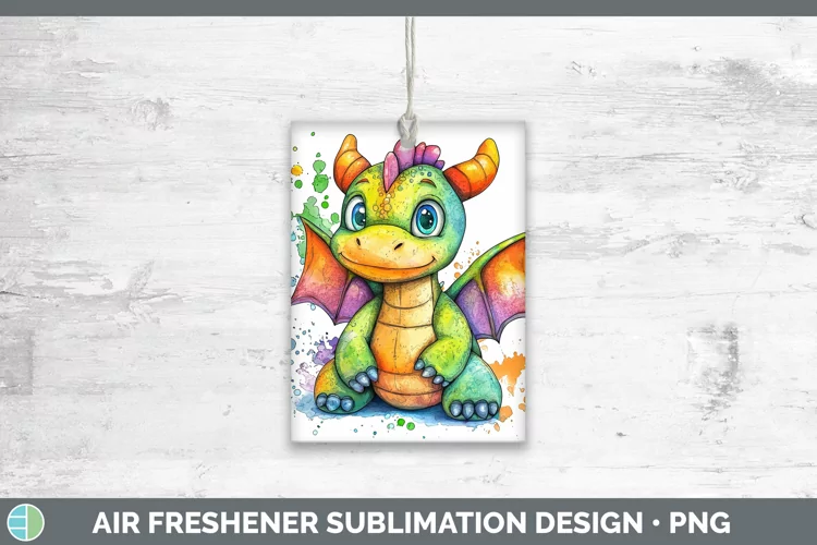 Watercolor Splash Toy Dragon Air Freshener Sublimation Car F