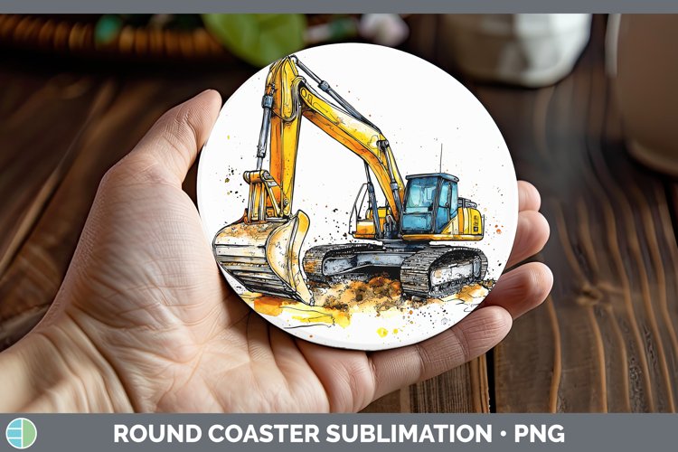GorgeousWatercolor Splash Toy Round Coaster design.