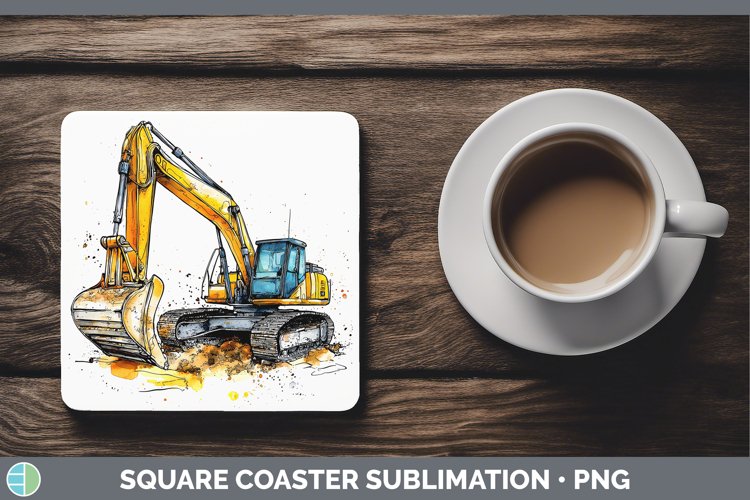 GorgeousWatercolor Splash Toy Square Coaster design.