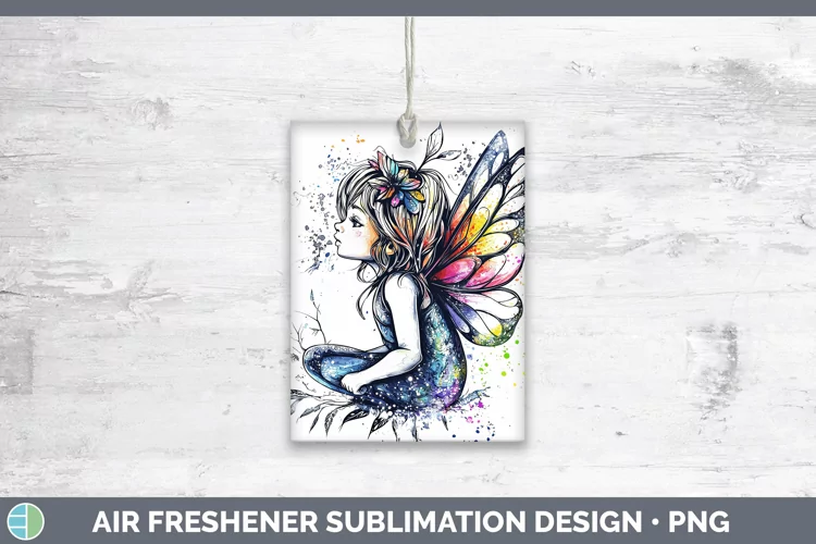 Watercolor Splash Toy Fairy Air Freshener Sublimation Car Fr