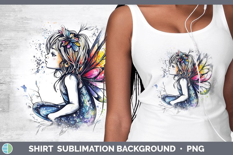 Watercolor Splash Toy Fairy Shirt Sublimation Sublimation Ba