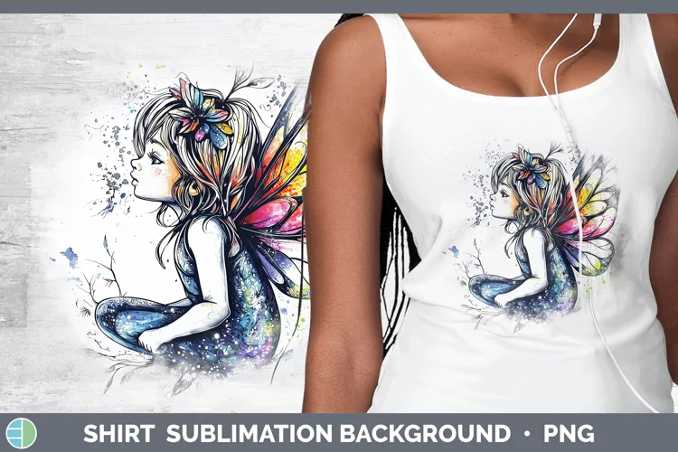 Watercolor Splash Toy Fairy Shirt Sublimation Sublimation Ba