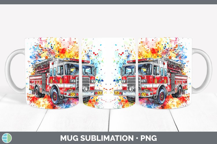 GorgeousWatercolor Splash Toy Mug Wrap design.