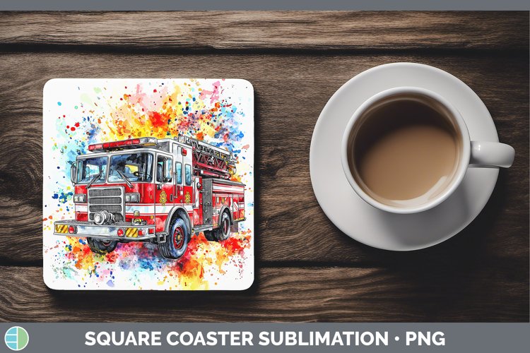 GorgeousWatercolor Splash Toy Square Coaster design.