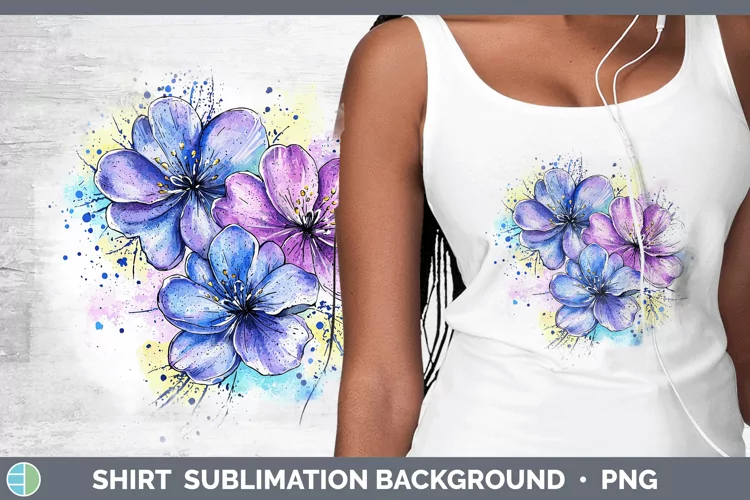 Watercolor Splash Toy Flowers Shirt Sublimation Sublimation