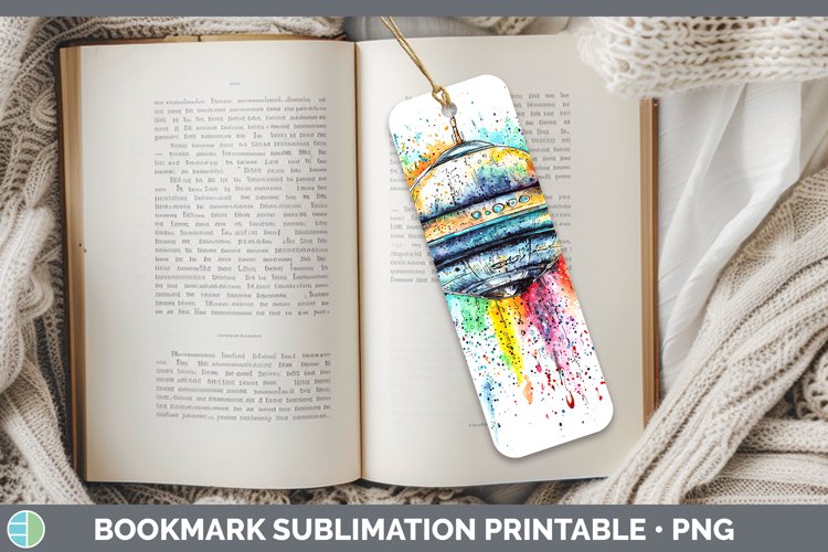 GorgeousWatercolor Splash Toy Bookmark design.