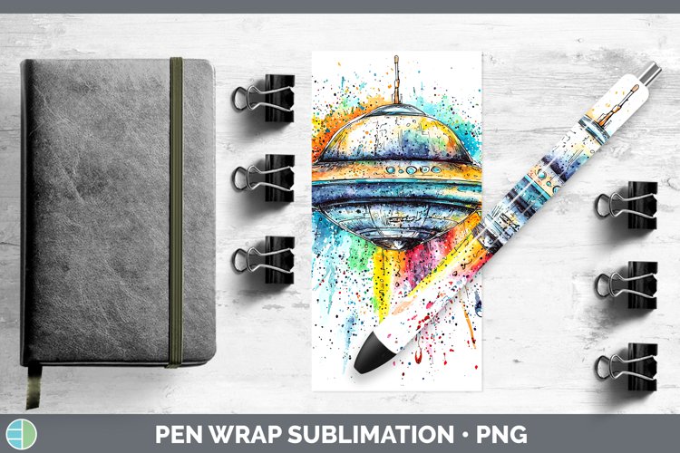 GorgeousWatercolor Splash Toy Pen Wrap design.