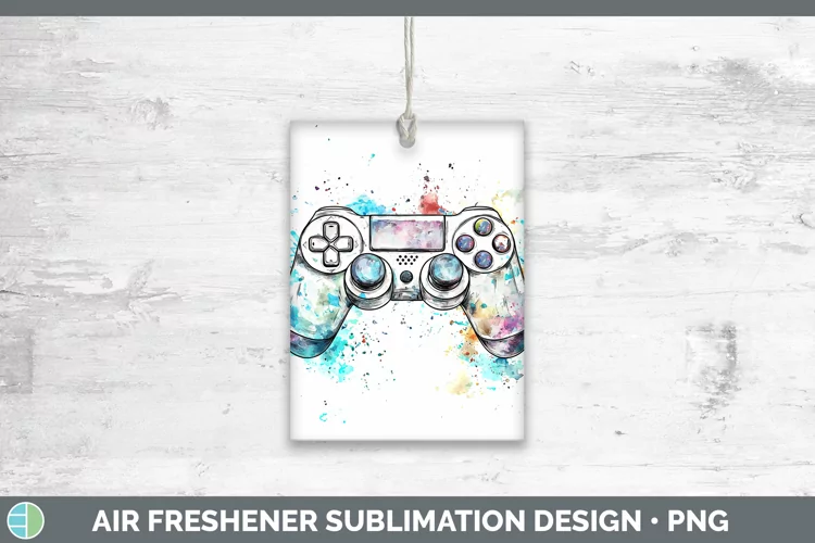 Watercolor Splash Toy Game Controller Air Freshener Sublimat