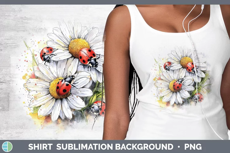 Watercolor Splash Toy Lady Bugs Shirt Sublimation Sublimatio