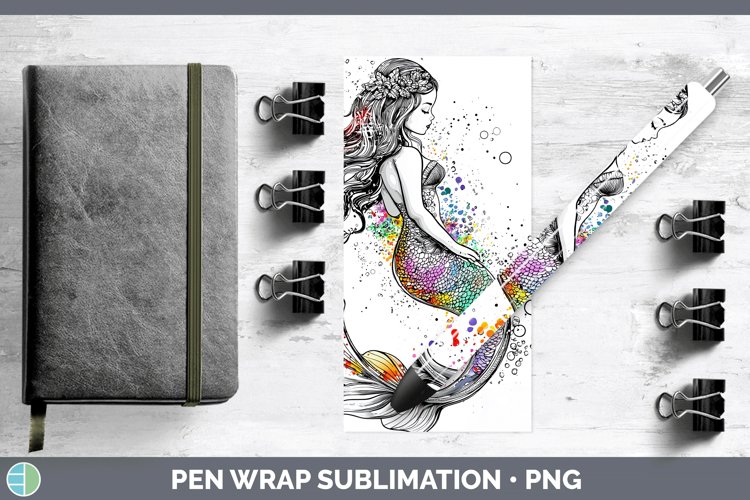 GorgeousWatercolor Splash Toy Pen Wrap design.