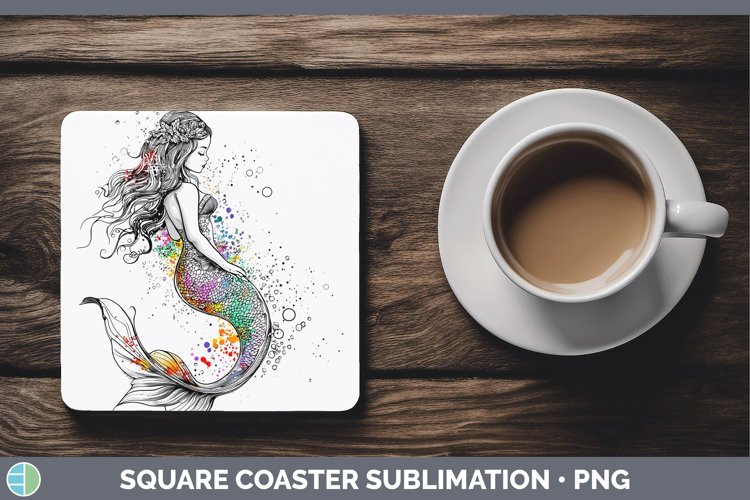 GorgeousWatercolor Splash Toy Square Coaster design.
